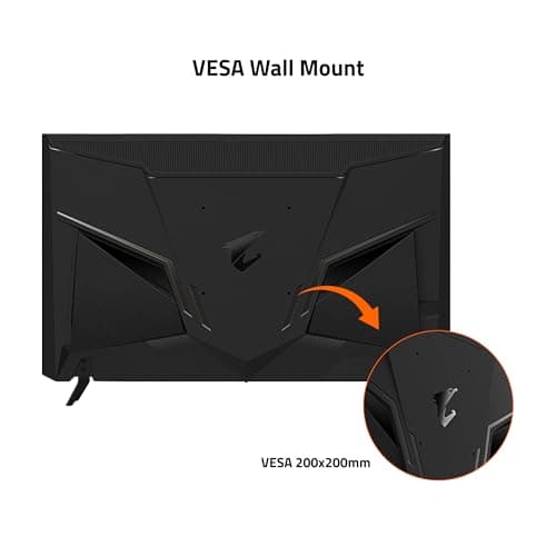 GIGABYTE AORUS FV43U 43" 144Hz 2160p HBR3, NVIDIA G-SYNC Compatible, Exclusive Built-in ANC, 3840x2160 Display, 1ms Response Time, HDR, 96% DCI-P3, 1 DisplayPort 1.4, 2 HDMI 2.1, 2 USB 3.0, 1 USB C 5
