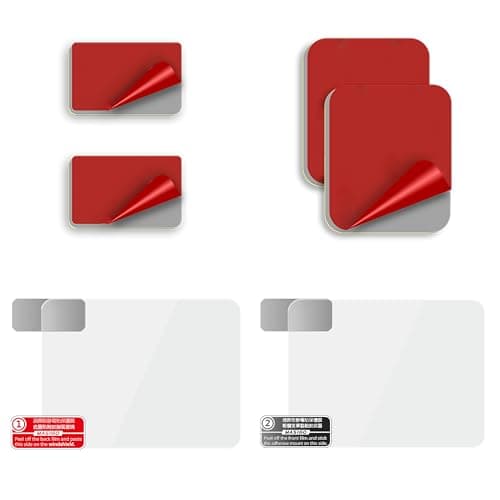 Double-Sided Adhesive Pads & Electrostatic Film for Dash Cam – High-Bond Mounting Tape with Static Cling Protector – Secure, Residue-Free Installation for Car Windshields