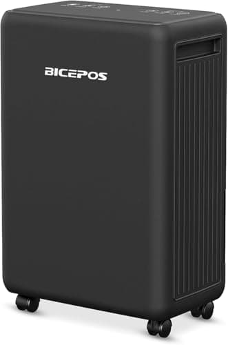 Bicepos 2000 Sq.Ft Dehumidifier for Basement, 30 Pints Dehumidifiers for Home with Drain Hose, 0.52 Gal Water Tank, Intelligent Humidity Control, Auto Shut Off, For Large Rooms and Home