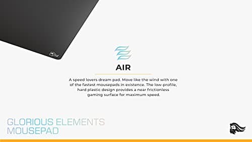 GLORIOUS Elements Air Mousepad - XL Hard and Ultra Thin Polycarbonate Flexible Surface Large Gaming Mouse Pad 15"X17" Extended Hard Mousepad (Helios) (GLO-MP-ELEM-AIR) 6