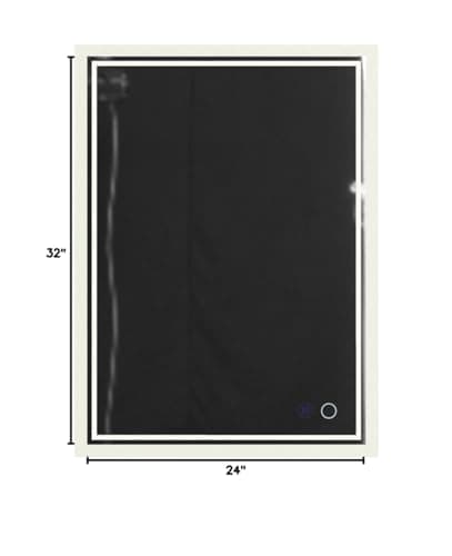 ZELIEVE 32"x 24" LED Bathroom Mirror,Led Mirror for Bathroom,Bathroom Mirror with Lights,Backlit Mirror,Anti-Fog,Dimmable,CRI90+,Touch Button,Water Proof,Horizontal/Vertical，Wall Mounted 8