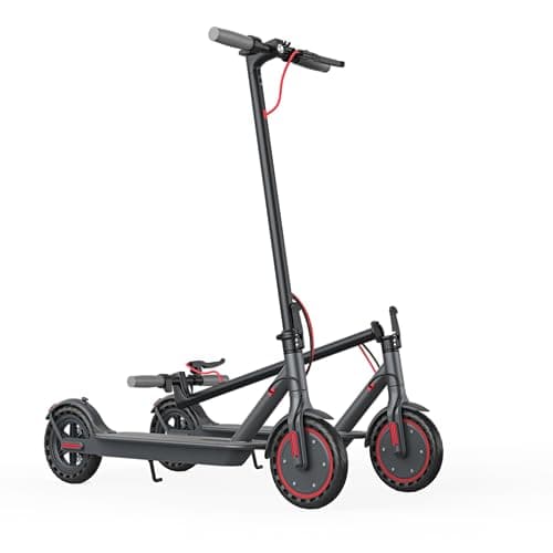 Electric Scooter for Adults - 350W Motor,Up to 19 MPH, 8.5" Solid Tires Portable Foldable Commuting Scooter for Adults with Double Braking System and App, 20 Miles Long-Range