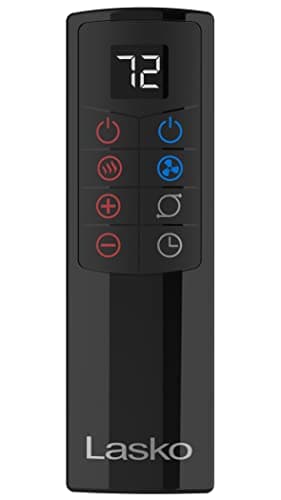 Lasko Oscillating Hybrid Fan and Space Heater for Home, All Season High Velocity Hybrid with Tip-Over Switch, Remote Control, Timer and Thermostat, 37.5 Inches, White, 1500W, FHV820 11