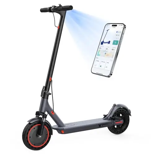 MAXSHOT Electric Scooter for Adults, 8.5/10/14" Tires, 19/22Mph, 350W/500W Motor, 21-28 Miles Range, Folding E-Scooter with Dual Suspension,APP Control