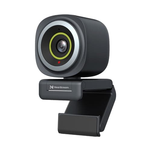 NearStream 4K Webcam for Streaming - Noise Canceling Mic, 45°-95°Adjustable FOV, Auto Focus, AI Framing, Software Control, Plug&Play, Works with Zoom/Teams/Skype/Google Meet