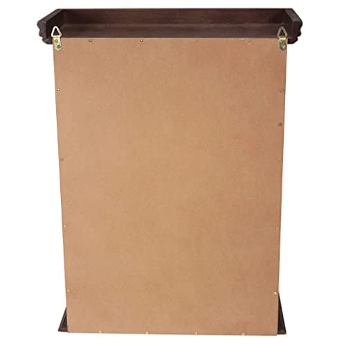 Design Toscano BN2430 Country Tuscan Wall Curio Display and Storage Cabinet, 26 Inches Tall, Wood Case with Glass Shelves and Doors and a Mirrored Back, Walnut Brown Finish 5