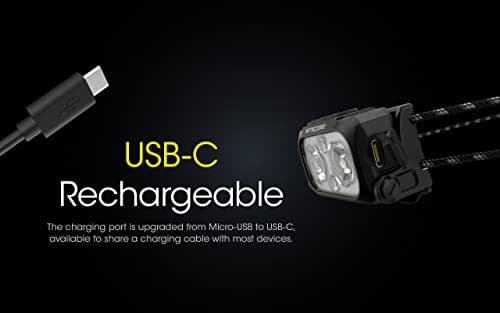 Nitecore NU25 400 UL Ultra Lightweight Headlamp, 400 Lumen USB Rechargeable with Lumentac Organizer for Back Packing, Camping and Running (Yellow) 6