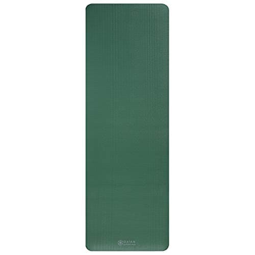 Gaiam Essentials Thick Yoga Mat - Fitness and Exercise Mat with Easy-Cinch Carrier Strap Included - Soft Cushioning and Textured Grip - Multiple Colors Options (Green, 72"L X 24"W X 2/5 Inch Thick) 10