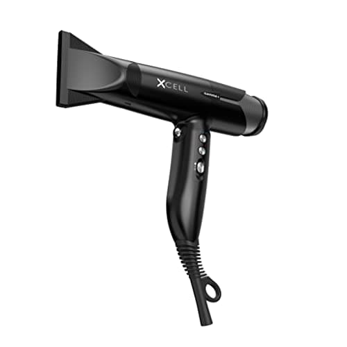 GAMMA+ XCell Professional Ultra-Lightweight Hair Dryer Digital Motor Ionic Technology Whisper Quiet 12 Heat/Speeds (Matte Black)