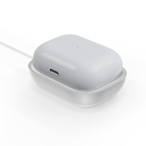 for Airpod Charger, Designed Wireless Charger for Airpods 4(ANC)/3rd/2nd Gen, for New AirPod Pro 3 (2025)/ 2nd Gen, Wireless Earbuds, Slim & Compact for Travel Home Office, White-2