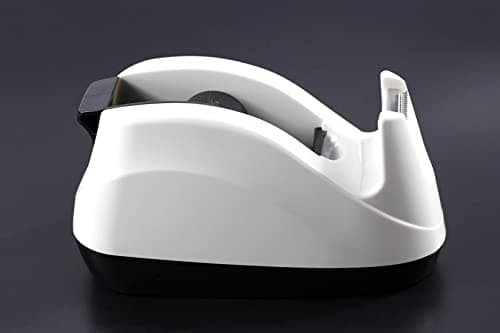 BeeChamp Heavy Base Nonskid Desk Tape Dispenser One-Hand Dispensing (White) 5