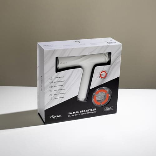 YA-MAN Blow Dryer with Scalp Massager for Hair Growth, Ionic Reset Technology, Hair Dryer with Diffuser Attachment - Quiet, Lightweight, and Powerful for Women (White) 9