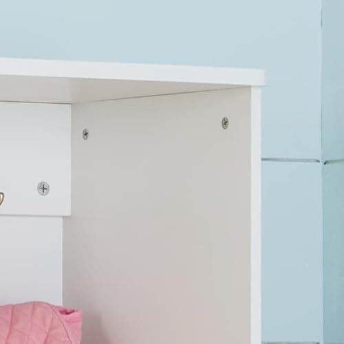 ClosetMaid KidSpace Wood Storage Locker, 2 Cubby Cube Compartments, Open Storage, 3 Hooks, for Coats, Backpacks, Jackets, White Finish 5