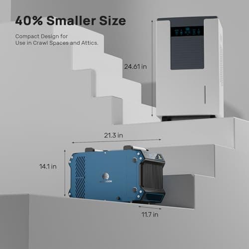 ARGENDON 180 Pints Crawlspace Dehumidifiers with Pump and Drain Hose, Commercial Dehumidifier for Basement, Industrial Large Spaces, Basement, Job Sites, cETL, 5-Year Limited Warranty 5