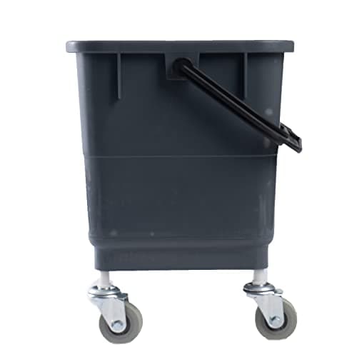 Matthew Cleaning Microfiber Finish Bucket with Sieve,Press Wring Mop Bucket for Microfiber Flat Mops, Mop Bucket with Non-Marking Casters Wheels Gary 7