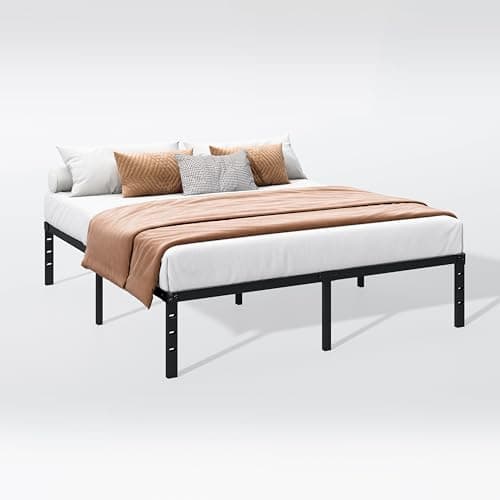 Hafenpo 16 Inch Full Bed Frame - Sturdy Metal Platform Full Size, No Box Spring Needed, Heavy Duty, Easy Assembly, Strong Bearing Capacity, Under Bed Storage, Black 8