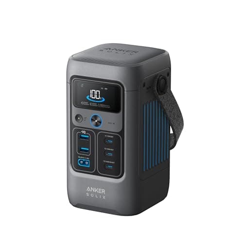 Anker SOLIX C200 DC Power Bank Station, 192Wh Portable Power Station, LiFePO4 Battery, 200W Solar Generator, for Outdoor Camping, Traveling, and Emergencies (No Wall Charger Included)