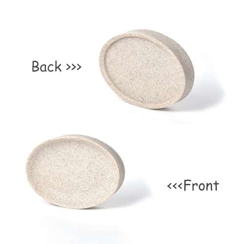 IMEEA Soap Dish Resin Soap Tray Soap Holder Sponge Hand Soap Dish Holder for Bathroom Shower Kitchen Sink Counter (Beige) 6
