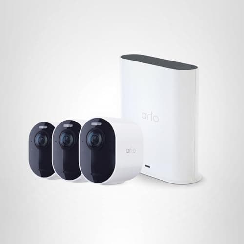 Arlo Ultra Security Camera 4K HDR (3rd Gen, 2025 Release) + SmartHub, Battery Power, Emergency Response, AI Event Captions, 1-Month Trial of Secure Plan, 180° Field of View, 3 Cam, White 9