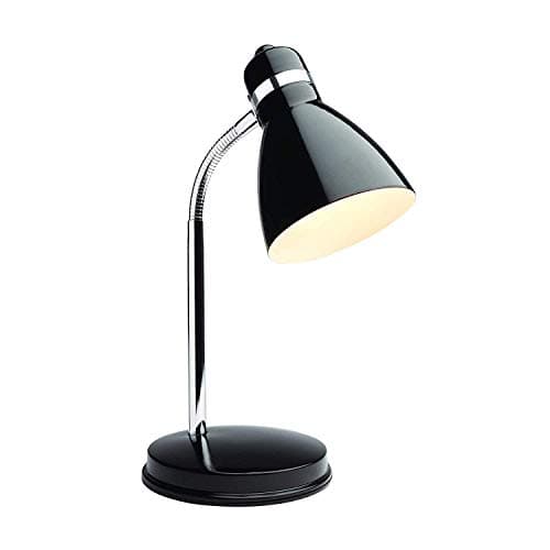 Newhouse Lighting NHDK-OX-BK Oxford Black Metal Flexible Classic Desk or Table Lamp for Office or Bedroom Use
