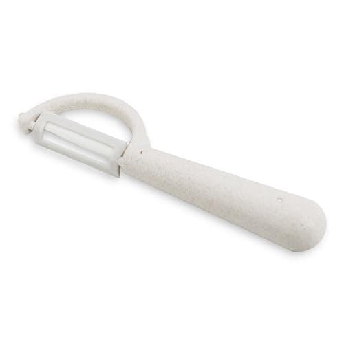 Fruit and Vegetable Peelers with Stainless Steel or Ceramic Blades, Wheat Straw Handles (Ceramic)