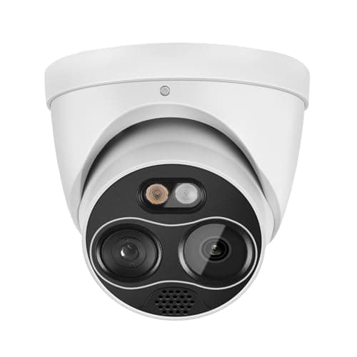 VIKYLIN 4MP IP POE Thermal Camera,Visible and Thermal Channels Dual Image Fusion, AI Human/Vehicle Classification with Heat,Call and Smoking Detection Camera,Active deterrents,IVS,Outdoor and Indoor