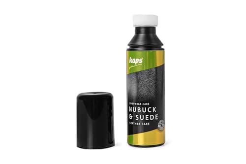 Kaps Suede Conditioner Color Restorer for Black Shoes and Boots, with Sponge Dye Applicator, Nubuck Suede Care (118 - Black)