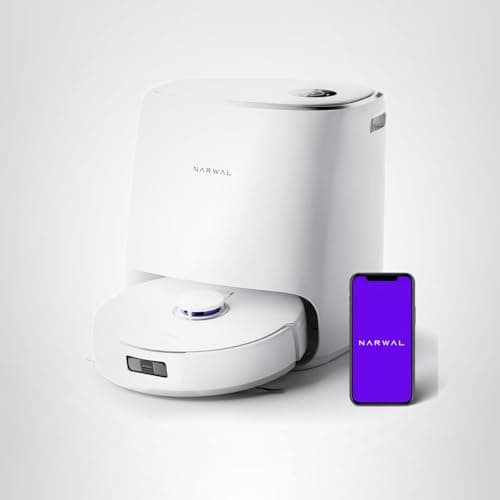 NARWAL Freo X Ultra Robot Vacuum and Mop Combo, 8200Pa Robot Mop & Vacuum, Auto MopDrying/Washing, Self-Empty, Zero-Tangling,DirtSenserm, Maintenance-Free Base Station, Self-Contained Dust Processing 8