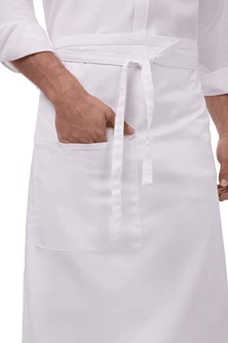 Chef Works Unisex Bistro Chef Apron, White, One Size 5