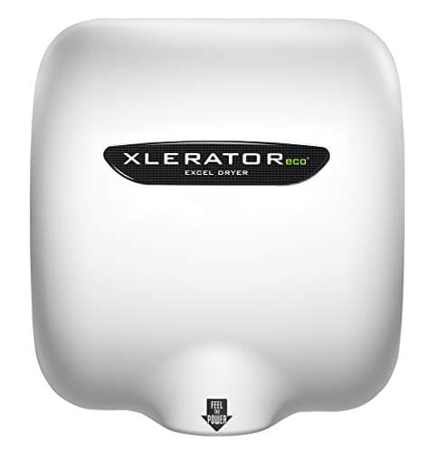 XLERATOReco XL-BW-ECO Hand Dryer, Excel Dryer, No Heat, White Thermoset Resin (BMC) Cover, Automatic Sensor, Surface Mounted, LEED Credits, GreenSpec Listed, Commercial Hand Dryer, 500 Watts