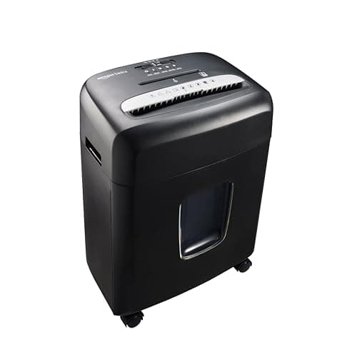 Amazon Basics High Security Micro Cut Paper Shredder, 8 Sheet Capacity, CD and Credit Card Shredder with Pull Out Bin, Black 7