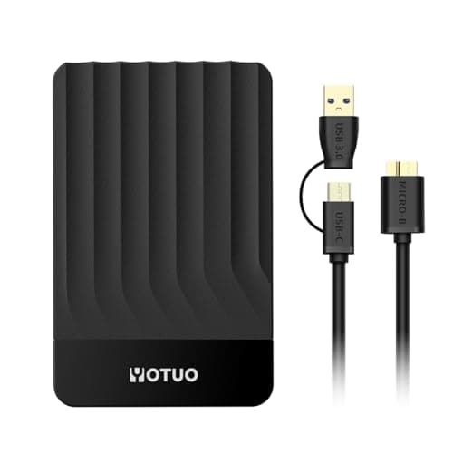 YOTUO Portable External Hard Drive Storage Expansion Mobile HDD USB 3.0 for PC, Mac, Desktop, Laptop, PS4, PS5, Xbox One X/S, Xbox 360, Xbox Series X/S, Office & Game (Black, 750GB)
