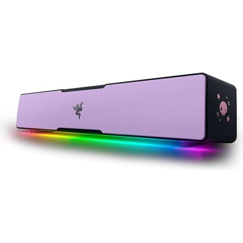 Razer Leviathan V2 X: PC Soundbar - Compact Design - Chroma RGB - USB Type C Power and Audio Delivery - Bluetooth 5.0 - for PC, Laptop, Smartphones, Tablets & Nintendo Switch - Kuromi Edition 9