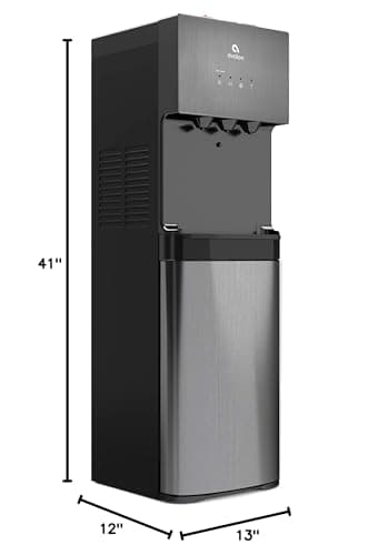 Avalon A5BLK Self Cleaning Bottleless Water Cooler Dispenser, UL, NSF Certified Filters, Black Stainless Steel, Full Size 8