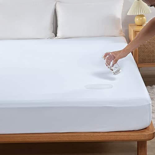 Kingnex Twin XL Mattress Protector Waterproof for Extra Long Twin College Dorm Bed Fitted Sheet Style Mattress Cover 6