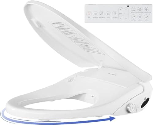 Bejoan X7 Bidet Toilet Seat, Elongated Bidet Attachment for Toilet Warm Water with Soft Close, Electric Heated Bidet Seat with Water Filtration
