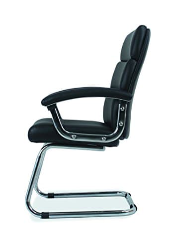 HON Traction High-Back Modern Guest Chair - Leather Reception Chair, Black (HVL102) (HONVL102SB11) 6