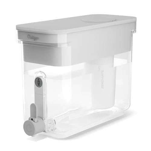 Culligan with ZeroWater Technology 32-Cup Water Filter Dispenser – Includes 5-Stage Advanced Water Filter, Certified to Reduce Lead, Total PFAS (Forever Chemicals), Mercury, Fluoride, and Chlorine