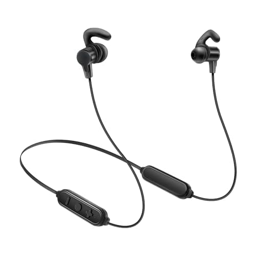 YFFSHLCS Bluetooth 5.4 Wireless in-Ear Headphones, Black, 40H Playtime, IPX7 Waterproof, aptX Lossless Audio, 33ft Range, Fast Charging, Noise Cancellation, Sports Theme