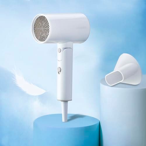 Licoseam Hair Dryer, 1600W Small Foldable Hair Blow Dryer, Fast Drying Travel Hair Dryer, White 6