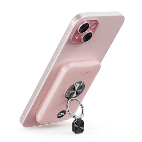 iWALK Magnetic Portable Charger for iPhone, 10,000mAh Wireless Power Bank with Stand, 15W MagSafe Fast Charging and USB-C PD 20W Charging for iPhone16/15/14/13/12 Series/Airpod