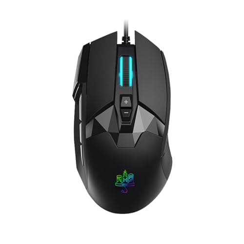 MOJO Pro Performance Silent Gaming Mouse - Wired Mouse with 9 Programmable Buttons Including Sniper Key, 12000 DPI, 1000 Hz, Custom Profiles