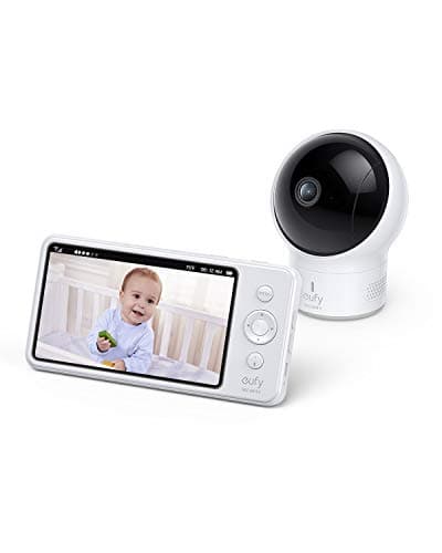 eufy Security, SpaceView Pro Video Baby Monitor E210 with 5" Screen, Two-Way Audio, Security Camera, 720p, Pan & Tilt, Night Vision, Lullaby Player, Wide Angle Lens Not Included (No App Required)