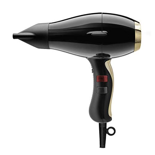 Elchim 3900 Healthy Ionic Ceramic Professional Hair Dryer with Powerful Airflow and Low EMF Technology - Black & Gold