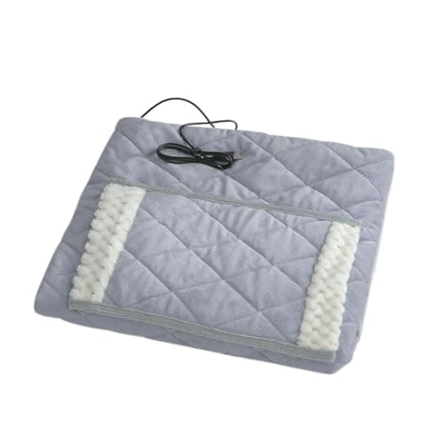 Heated Blanket with Hand Pocket 32x24in Small USB Portable Lap Heated Throw Blanket Hand Warmers Electric Blankets Soft Fast Heating Blanket for Home Sofa Office Lunch Break Car Travel (Gray)