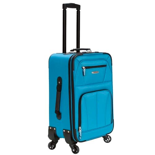 Rockland Pasadena Softside Spinner Wheel Luggage, Turquoise, Carry-On 20-Inch 7