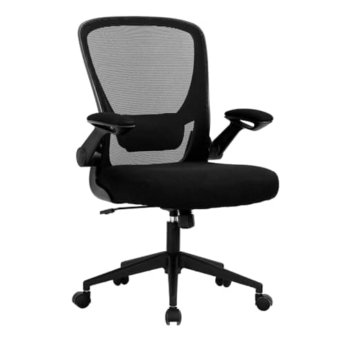 Home Office Chair Ergonomic Desk Chair,Mesh Computer Chair with Lumbar Support Armrest Executive Rolling Swivel Adjustable Mid Back Task Chair for Women Adults - Black 9