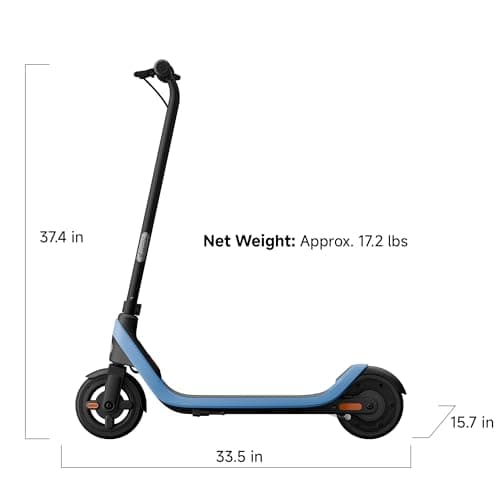 Segway Ninebot eKickScooter C2 Lite, w/8.7 mi Max Operating Range & 9.9 mph Max Speed, Electric Scooter for Kids Ages 6-10, Up to 70 min Run Time 14