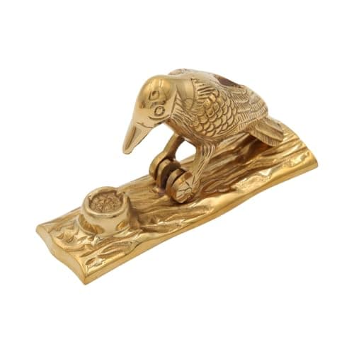 Wood Pecker Door Knocker in Solid Brass (Brass) 3