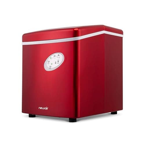 Newair Bullet Ice Machine - 28 lbs/Day Countertop Ice Maker, BPA Free, Portable Ice Maker Machine, 3 Size Ice Cube Maker, Ideal for Home Office, Kitchen or Bar | Red 18